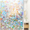 Rainbow Window Privacy Film - Holographic Stained Glass Vinyl 3D Decorative Window Cover, Static Cling, 17.5 x 78.7