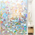 Rainbow Window Privacy Film - Holographic Stained Glass Vinyl 3D Decorative Window Cover, Static Cling, 17.5 x 78.7