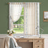 jinchan 54 Inch 2 Winslow Linen Curtains Length Small Window Curtains Embroidered Bordered Floral Drapes Light