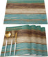 Vandarllin Placemats Set of 6, Retro Rustic Wood Texture, Washable Polyester Stain Resistant Table Mats for Dining