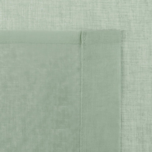DWCN Bean Green Sheer Curtains, Semi Transparent Voile Rod Pocket Curtains for Bedroom and Living Room, 52 x 45 inches,