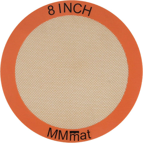 Silicone Baking Mats Set of 2 Round Non-Stick Reusable Air Fryer Linner - Best German Silicone - 8 inch by MMMAT