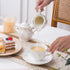 Set 6, Set,6oz Set set 6) Agyiuns Tea Cups Of Tea Cup And Saucer for Tea,Coffee, Latte, Cafe Mocha, Porcelain Tea Party