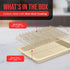 Bacon Tray - 2-Piece Set – Marble Coating - Durable, Non-Stick Cooking Tray for Bacon – White Stone Tray and Carbon Steel Rack by BAKKENMASTER