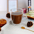 17oz,Double Beverages,Set 4 CNGLASS Large Glass Coffee Mugs Walled Insulated Clear Coffee Cups with Handle,Clear