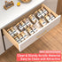 Baker Boutique 4-Tier 4-Pack (11''-22'') Non-Slip Spice Drawer Organizer, Checkered Frosted Clear Acrylic, Expandable