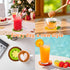 Set 4, Drink Coasters of Cute Crochet Fruit Coaster Gifts for Women, Funny Coffee Table Decor and Housewarming Gift