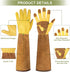 Women Gardening Weeding Gloves, Leather Thorn Proof Garden Glove for Digging, Planting, Pruning