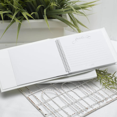 Spiral Bound Compact Wedding/Event Guest Book, 7.5 x 5.75-Inch, Greenery
