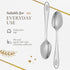 Spode Christmas Tree Cocktail Spoons | Christmas Dessert Spoons | Flatware Set for 6 | 18/10 Stainless Steel Utensil