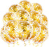 Gold Confetti Balloons - 25 Pcs Thickened 12 Inch Clear Latex Balloons with Confetti for Party Decorations