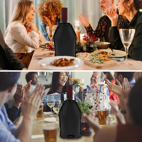 750ml Pallesen Portable Wine Cooler Sleeve - Reusable Bottle Chiller Keeps Red, White & Champagne Cool for Standard