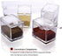 V-Resourcing Clear Seasoning Box, 4 Pieces Clear Storage Container for Spice, Condiment Jars