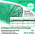 5x100ft Deer Fence Netting, Heavy Duty Plastic Mesh Fence for Deer, Rabbits, Birds & Chickens, Green Garden Netting