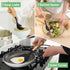 TeamFar Silicone Kitchen Utensils Set, 6 Piece Set with Wooden Handles for Non-stick Cookware
