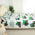 Set 4PC Set 1 1 2 Sheet Green Tractor: Full Size Cartoon Excavator Truck Bed Sheets for Boys Kids Toddler Deep Pocket