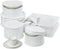Honey-Can-Do SFT-01630 5-Piece Dinnerware Storage Set, White