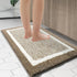 OLANLY Bathroom Rugs 36x24, Extra Soft Microfiber Bath Mat, Non-Slip, Quick Dry Shaggy Carpet, Tan