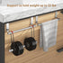 Stainless Steel Over Door Towel Rack Bar Holders, 2 Pack for Universal Fit on Over Cabinet Doors (Silver)