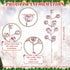 30 Geosar Pieces Artificial Christmas Berry Picks with Snowflake Glitter Artificial Holly Berry Stems for Christmas