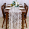 ShinyBeauty 30x120 Inch White Lace Table Runner - Rustic Boho Party Table Linen for Wedding and Special Events