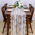 ShinyBeauty 30x120 Inch White Lace Table Runner - Rustic Boho Party Table Linen for Wedding and Special Events