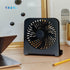 Treva 5-Inch USB & Battery Powered Desk Fan, Two Cooling Speeds, Adjustable Tilt, Durable Small Fan for Cubicle (Black)