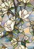 Artscape Star Magnolia Window Privacy Film, Stained Glass Pattern, Non-Adhesive & UV Protection, 24 x 36 inches