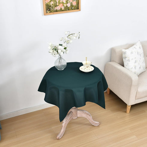 Viiamacki 24 24 Inch, Dark Green Square Small Tablecloth, x Stain and Wrinkle Resistant Machine Washable Polyester