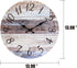 Stonebriar Vintage Farmhouse 14 Inch Round Hanging Wall Clock, Battery Operated