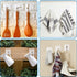 20 Pcs Self Adhesive Wall Hooks, No Drill Hooks for Hanging, Heavy Duty Adhesive for Kitchen Bathroom
