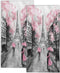 Eiffel Tower Hand Towel Set of 2,Pink Paris Decorative Bathroom Towels Face