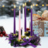 Mega Candles 5 pcs Unscented Christmas Advent Candles Set, Hand Poured Premium Wax Taper Candle 10 Inch