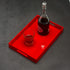 Sturdy Red Acrylic Serving Tray with Handles, 10x15 Inch for Serving Coffee, Appetizer, Breakfast, Butler, Makeup