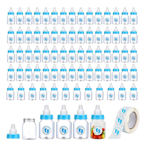 72 Pieces of Mini Baby Shower Milk Bottles Favors for Baby Shower