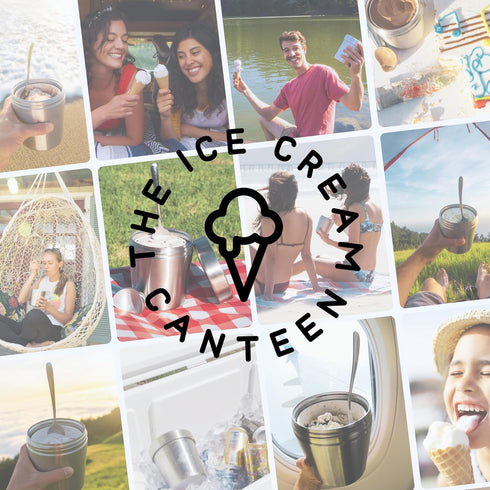 The Ice Cream Canteen Frozen | Original Shark Tank Insulated Ice Cream Pint Holder and Chiller | Stainless Steel Food