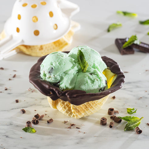 Waffle Cone and Bowl Maker for Homemade Ice Cream Cones - Electric Nonstick Waffler Iron Machine with Shaper Roller &