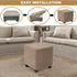 1PC) NeColorLife Ottoman Cover - Stretch Slipcover, Knitted Jacquard Fabric for Square Ottoman, Storage Stool