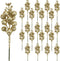 DIYASY Champagne Glitter Berry Stems,20Pcs Artificial Xmas Picks and Sprays Christmas Tree