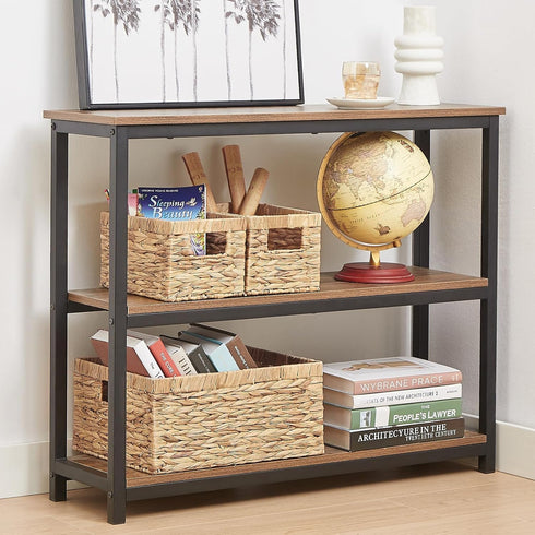 Vagusicc Set of 3 Wicker Baskets, Hand-woven Storage Bins with Handles for Organizing, Small Toilet Paper Storage