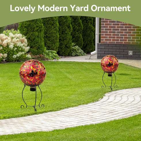8 10 Inch Lily's Home Metal Gazing Ball Stand - Fits to Metal & Glass Garden Gazing Globes - Indoor/Outdoor Ornament
