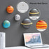4Pcs 3D Outer Space Planets Wall Decor - Modern Wall Sculptures for Living Room & Bedroom - Solar System Decorations