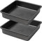 Square Cake Pan, Nonstick Baking Pan for Bread or Brownie, 9x9 Inch Bakeware Set of 2 with Diamond Texture