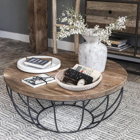 Hipiwe Small Key Basket Bowl for Entryway, 7.6" Round Woven Wicker Basket, Whitewash