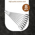LOVEINUSA 8 Pcs Long Handle Ice Tea Spoons, 9" Silver 304 Stainless Steel Coffee Stirrers for Bar