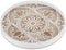 Hanobe Decorative Serving Tray Round: Farmhouse Coffee Table Decor Boho White Mandala