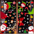 90shine 314PCS Christmas Decorations - Window Clings with Snowflake, Santa, Elf, Reindeer, Gnome Decals, 12 Sheets
