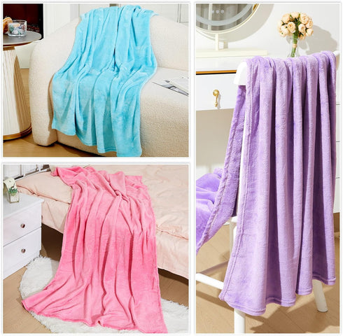 6 Color,40 60 Inch) SmoothNovelty Pcs Eater Fleece Throw Blanket Bulk for Kids Soft Plush Flannel Throw for Kids Girl