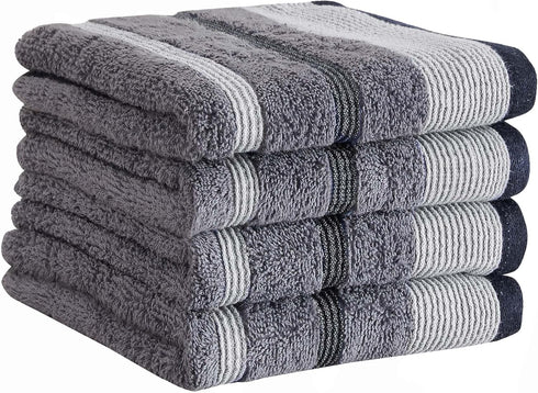 Great Bay Home Decorative Hand Towel Set - Cotton 4 Pack 26x16
