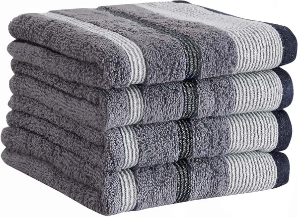 Great Bay Home Decorative Hand Towel Set - Cotton 4 Pack 26x16